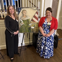 Authors Stephanie and Laura at the Inaugural Celebration of the Abigail Adams Society